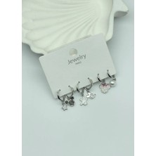 Biju Yılmaz Vip Silver 6'lı Küpe - 25-VIP104