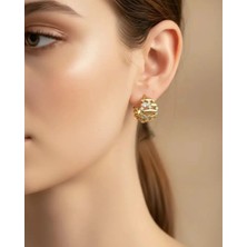 Biju Yılmaz Xuping Gold Taşlı Tasarım Küpe 25-XPKP119