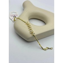 Biju Yılmaz Xuping Ymz Gold Taşlı Yaprak Bileklik - 26YMZB14