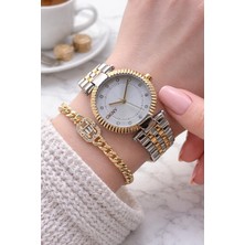 Dkny 2 Yıl Garantili 5 Atm Suya Dayanıklı Kararma Renk Atma Yapmaz Kadın Kol Saati+Bileklik DL042.65