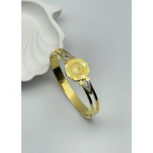 Biju Yılmaz Çelik Gold Çeyrekli Kelepçe - 25-KLP68