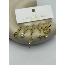 Biju Yılmaz Vip 6'lı Gold Küpe - 25-VIP162