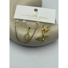 Biju Yılmaz Vip 6'lı Gold Küpe - 25-VIP164