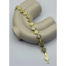 Biju Yılmaz Vip Gold Büyük Boy Yonca Bileklik 25 -VIPB04