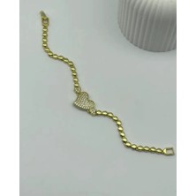 Biju Yılmaz Xuping Ymz Gold Kalpli Bileklik 25-YMZB54