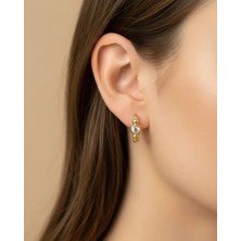 Biju Yılmaz Xuping Gold Tek Taş Mini Küpe - 25-XPKP155