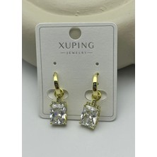 Biju Yılmaz Xuping Gold Baget Taşlı Sallantılı Küpe - 25XPKP358