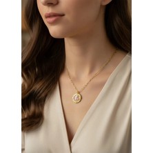 Biju Yılmaz Çelik Gold Mineli Kolye - 25-CLKK117