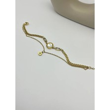 Biju Yılmaz Çelik Gold Ikili Tasarım Bileklik - 25-BLK170