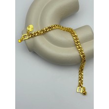 Biju Yılmaz 22K Altın Kaplama Zincir Bileklik Küçük Boy - 25-22K73