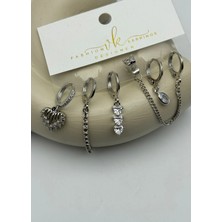 Biju Yılmaz Vip 6'lı Silver Küpe - 25-VIP198