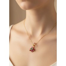 Biju Yılmaz Çelik Gold Pembe Lydllia Kolye - 25-CLKK255