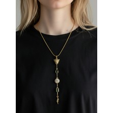 Biju Yılmaz Çelik Gold Taşlı Taşlı Panter Y Kolye - 26CLKO20