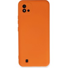Esranın Dünyası Realme C11 2021 Kılıf Nano Içi Kadife Silikon - Turuncu