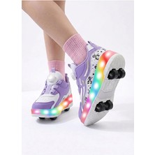 Macy Sport Nils Kız Çocuk Patenli, Işıklı Rahat Spor Ayakkabı&sneaker | 4 Teker Kaykay Ayakkabı