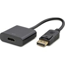 Marsilyan Displayport To HDMI Dişi Görüntü Dönüştürücü 4K 30 Hz - Siyah HDX7873
