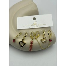 Biju Yılmaz Vip 6'lı Gold Küpe - 25-VIP185
