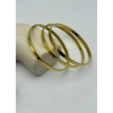 Biju Yılmaz Çelik Gold 3'lü Kalın Ajda 4mm - 25-AJD01