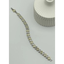 Biju Yılmaz Çelik Mix Taşlı Su Yolu Bileklik - 25-BLK104