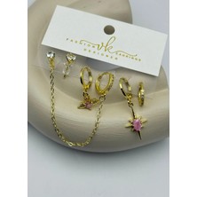 Biju Yılmaz Vip 6'lı Gold Küpe - 25-VIP167