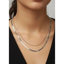 Biju Yılmaz Çelik Silver Zincir Italyan Kolye 3mm - 25-CLKK265