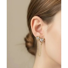 Biju Yılmaz Xuping Rose Ikili Kalp Küpe - 25-XPKP21