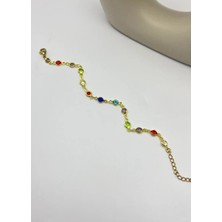 Biju Yılmaz Çelik Gold Renkli Taşlı Bileklik - 25-BLK172