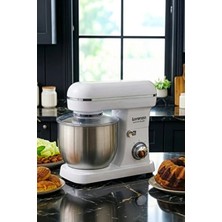 Lorenzo Masterplus Hamur Yoğurma Mutfak Şefi Stand Mixer 6 Lt 1500 W Çiğköfte,krema Beyaz