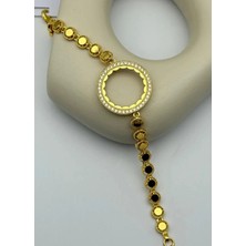 Biju Yılmaz 22K Altın Kaplama Yarımlık Bileklik - 25-22K36