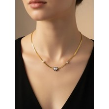 Biju Yılmaz Çelik Gold Kalp Kolye - 25-CLKK185