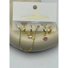 Biju Yılmaz Vip 6'lı Gold Küpe - 25-VIP166