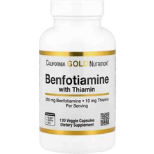 California Gold Nutrition Benfotiamine With Thiamin/ Metabolizma Destekleyici 120 Vegan Kapsül