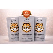 Kiva Kaplan 3’lü Sheet Face Mask Seti Kağıt Yüz Maskesi Nemlendirici Cilt Bakımı