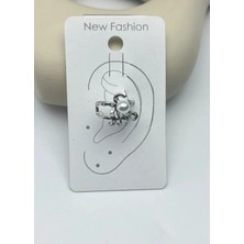 Biju Yılmaz Vip Silver Incili Earcuff Küpe - 26EAR14