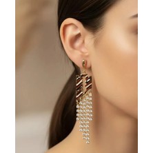 Biju Yılmaz Xuping Rose Taşlı Sallantılı Küpe - 25-XPKP317