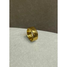 Biju Yılmaz Çelik Gold 6'lı Yüzük - 25YZK13