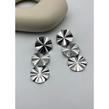 Biju Yılmaz Vip Silver Yuvarlak Küpe - 25-VIP252