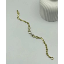 Biju Yılmaz Xuping Ymz Gold Taşlı Fiyonk Bileklik - 25-YMZB36