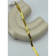 Biju Yılmaz Çelik Gold Italyan 4mm Bileklik - 25-BLK214