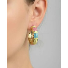 Biju Yılmaz Xuping Gold Renkli Halka Küpe - 25-XPKP333