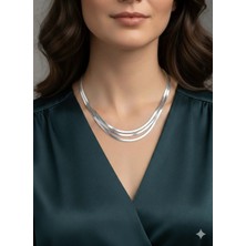 Biju Yılmaz Çelik Silver Italyan Kolye - 26CLKI01