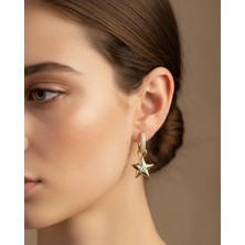 Biju Yılmaz Xuping Rose Taşlı Yıldız Küpe - 25-XPKP101