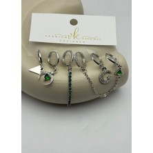 Biju Yılmaz Vip 6'lı Silver Küpe - 25-VIP211