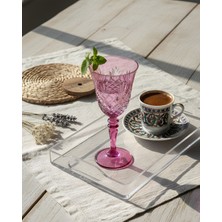 Akden Store Kesme Kristal Renkli Kadeh, Su Bardağı 270CC