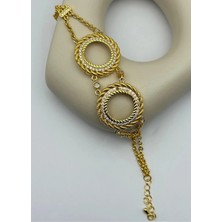 Biju Yılmaz 22K Altın Kaplama 2'li Çeyreklik Bileklik - 25-22K49