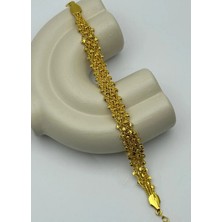 Biju Yılmaz 22K Altın Kaplama Hasır Örme Bileklik - 25-22K63