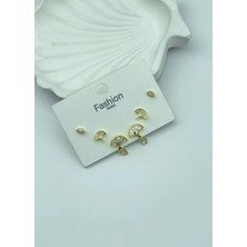 Biju Yılmaz Vip Gold 6'lı Küpe - 25-VIP128