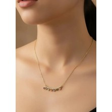 Biju Yılmaz Xuping Gold Renkli Taşlı Kolye - 25-XPK07