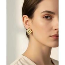 Biju Yılmaz Xuping Rose Tırtık Desen Küpe - 25-XPKP241