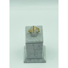 Biju Yılmaz Çelik Gold Taşlı 6'lı Yüzük - 25YZK179